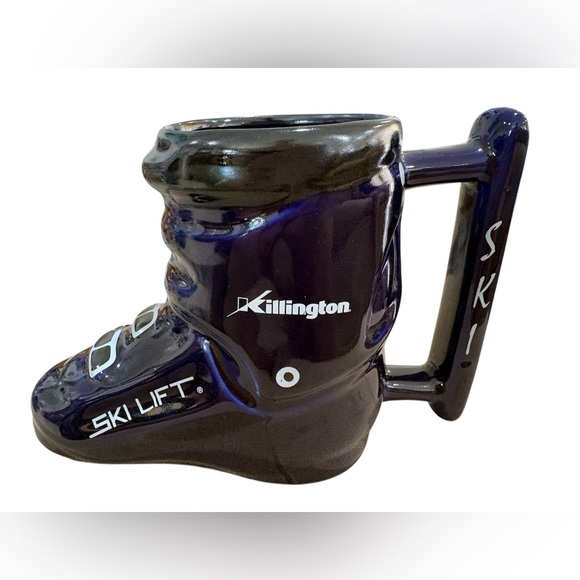 Killington Other - Killington Ski Lift Boot Mug Ceramic 3D Ski Boot Coffee Cup Novelty Dark Blue